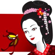 Geisha and Butterfly