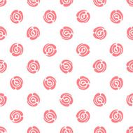 Seamless pattern with polka dots (abstract roses) N4