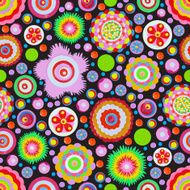 Seamless fantasy flower plant vector pattern cheer up background N18