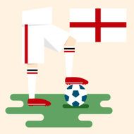 England national soccer kit and flag