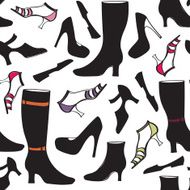 Fashion shoes and boots silhouette wallpaper