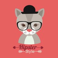 Animal hipster design N18