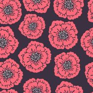 Seamless floral pattern with blooming poppies N8
