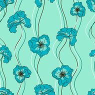 Seamless pattern of fancy flowers N2