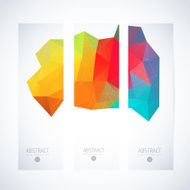 Abstract vector vertical mosaic banners N98