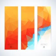 Abstract vector vertical mosaic banners N101