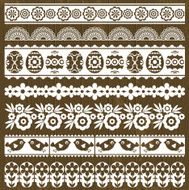 Set of Lace Paper with flowers and easter eggs N3