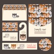 Corporate identity templates with cats