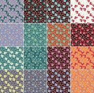 Set of seamless vector floral patterns