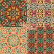 Set of seamless decorative patterns