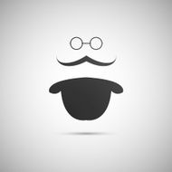 vector hat mustache and glasses N2