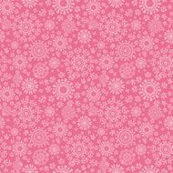 Folk pink floral circles texture abstract seamless pattern background