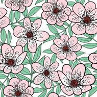 Cute floral seamless pattern background N50