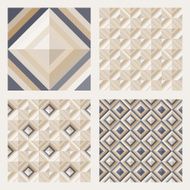 Set of floor tiles Patterns with square diamonds