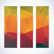 Abstract mosaic vertical banners set N37
