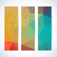 Abstract mosaic vertical banners set N38
