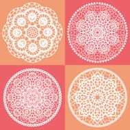 Elegant lace doily background