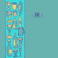 bottles and glasses N4
