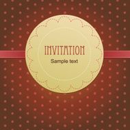 Greeting card with pink dots