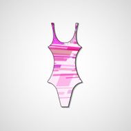 female swimsuit isolated on white background N94