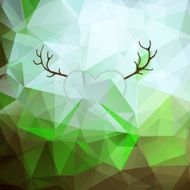 Background with green triangle geometric pattern