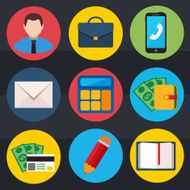 Business people Flat icons for Web and Mobile Application