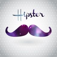 Galaxy mustaches Vector illustration