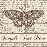 Greeting card Butterflies Beautiful frame with a flower ornament N3