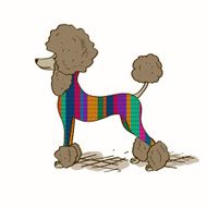 Illustration with Poodle dog N2