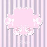 Vintage Border Frame on a Striped Background