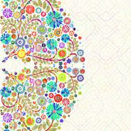 vector Floral frame border with leaves card place for text N7