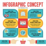 Infographic Concept for Presentation in Flat Design Style