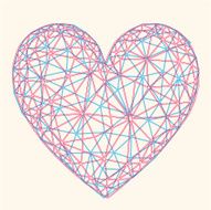 Valentine&#039;s Day Card with beautiful hearts 4