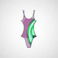 female swimsuit isolated on white background N95