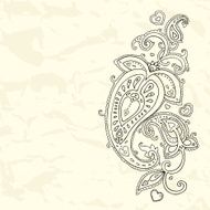Hand Drawn Paisley ornament N17