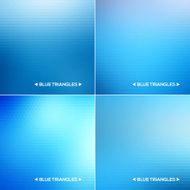 Abstract blue triangle backgrounds set
