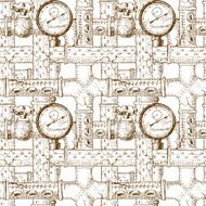 seamless pattern Steampunk N3