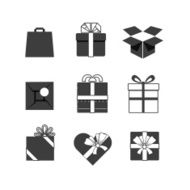 Gift boxes icons collection