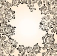 Vector floral decorative background N27