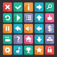 Flat game icons N12