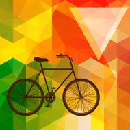 Silhouette of an old bicycle