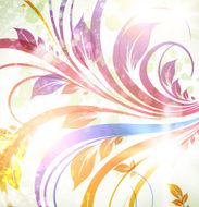 Floral Retro Background for Vintage Design N1496