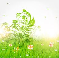 Floral Retro Background for Vintage Design N1497