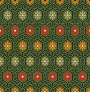 seamless chinese geometric floral pattern