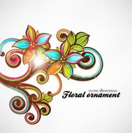 Floral Retro Background for Vintage Design N1502