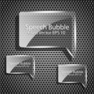 Glass speech bubble