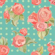 seamless vector pattern with roses N3