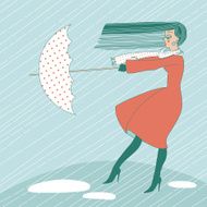 Woman in the Rain