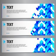 Blue content geometric banners (place for your text)