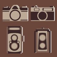 Vector set of classic camera